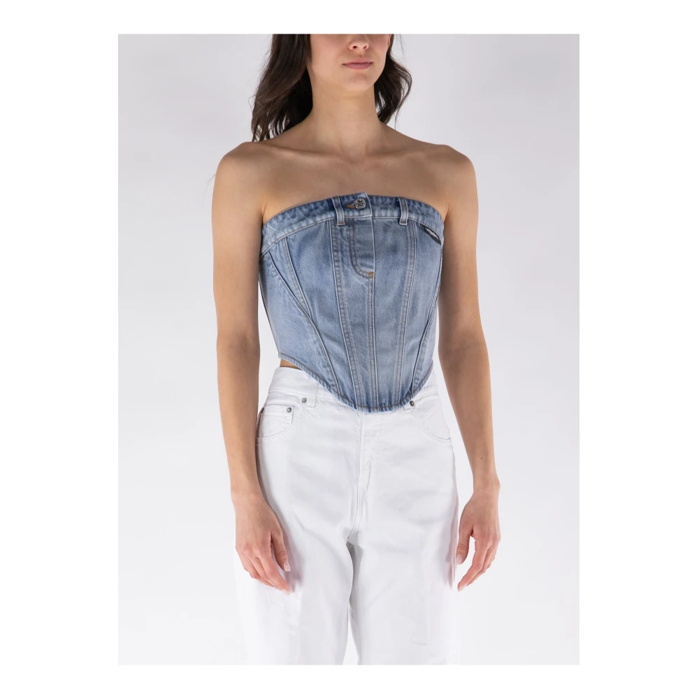 Vetements Denim Korset Blue Dames