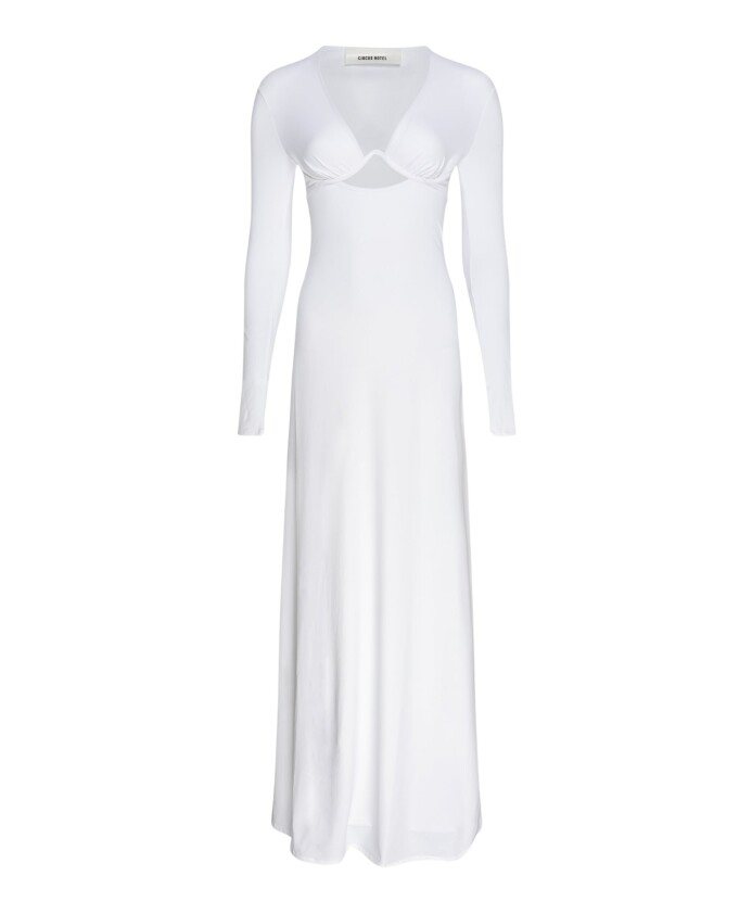 witte-v-hals-jurk-met-cut-out