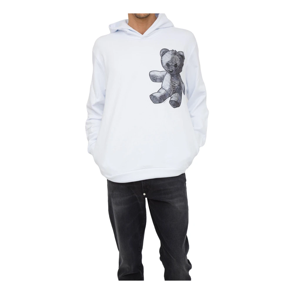 Philipp Plein Men's White Hoodie Sweatshirt