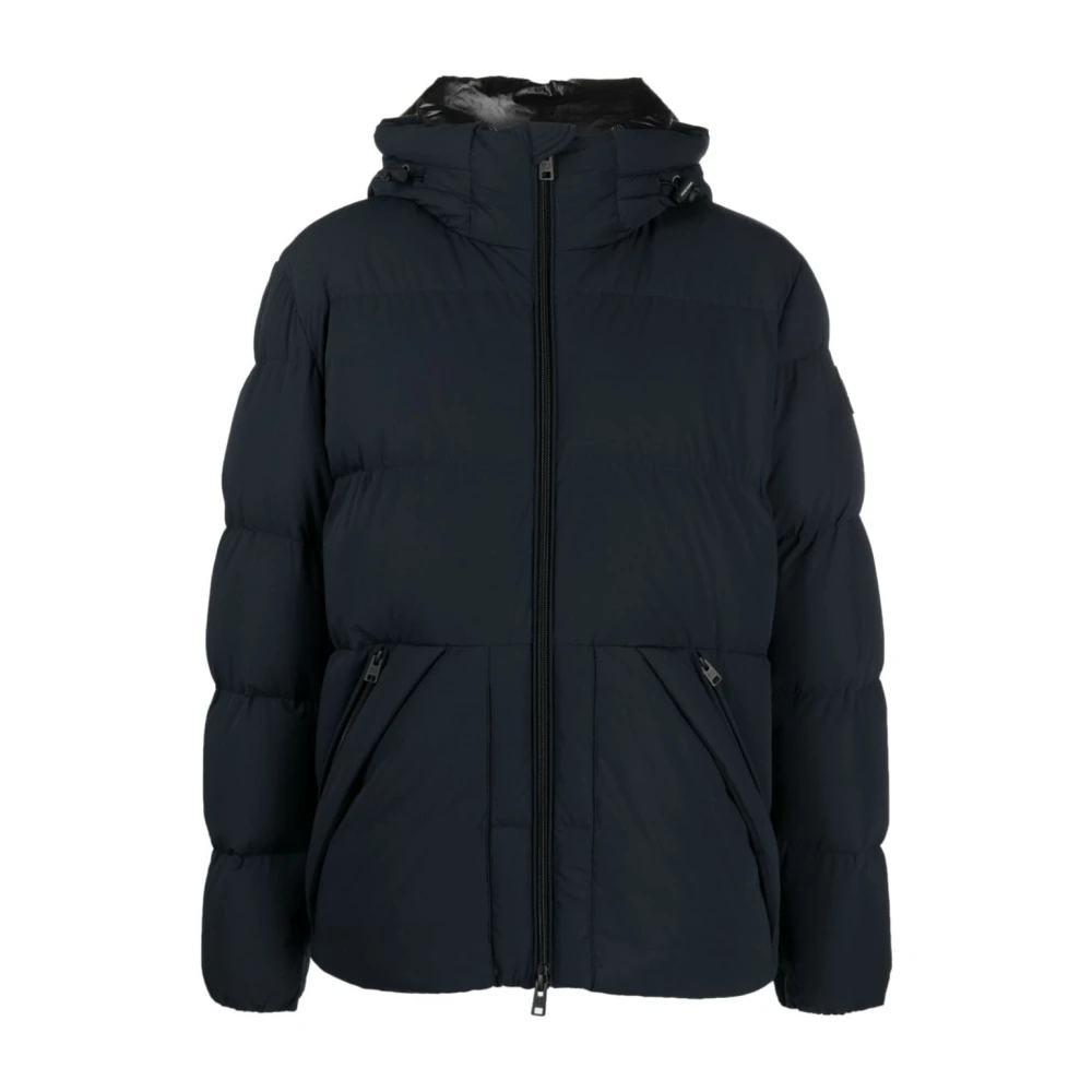 Woolrich Blå Vadderad Jacka med Logopatch Blue, Herr