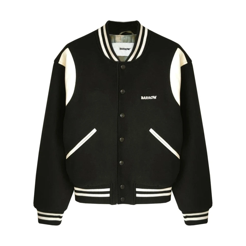 Barrow Men's Black Bomber Jackets, L, Varsity Jacket