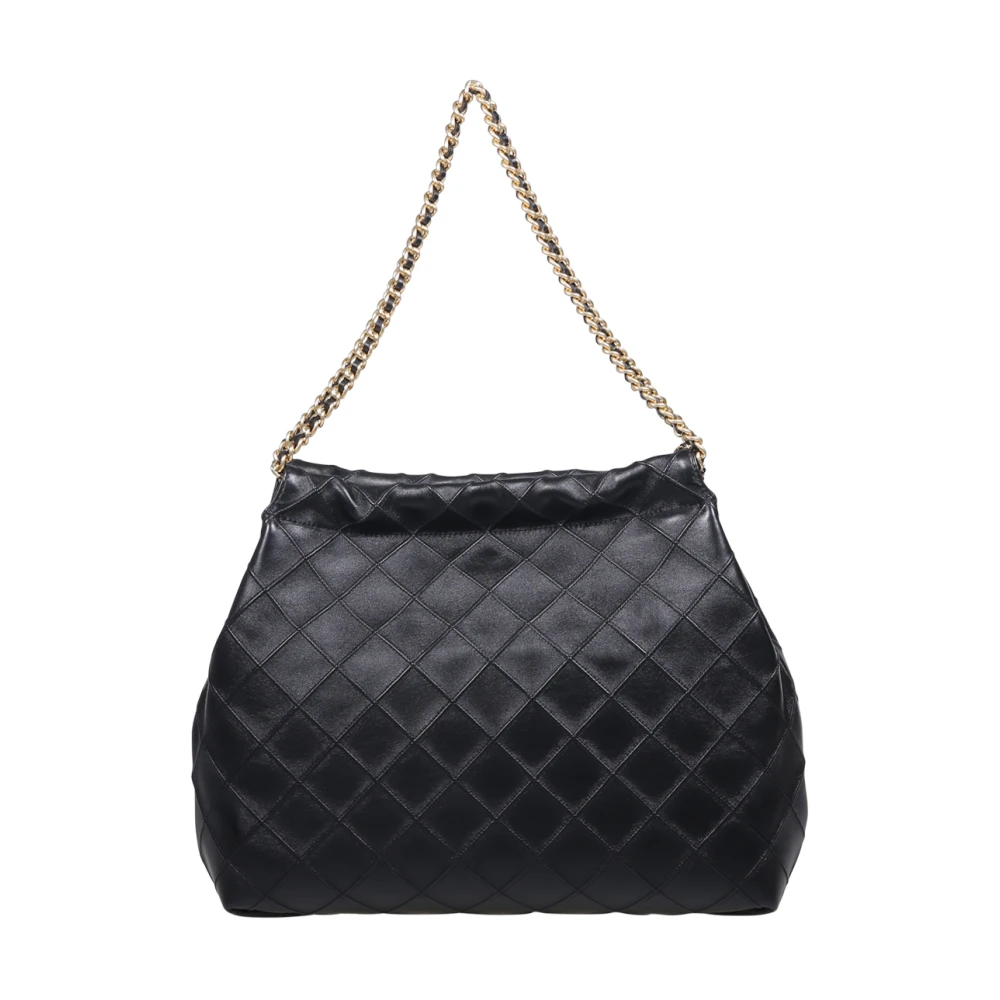 TORY BURCH Zachte Trekkoord Hobo Tas in Zwart Black Dames