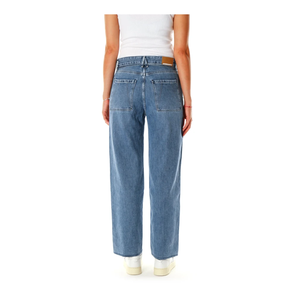 ARMEDANGELS Cut Hem Baggy Fit Jeans Blue Dames