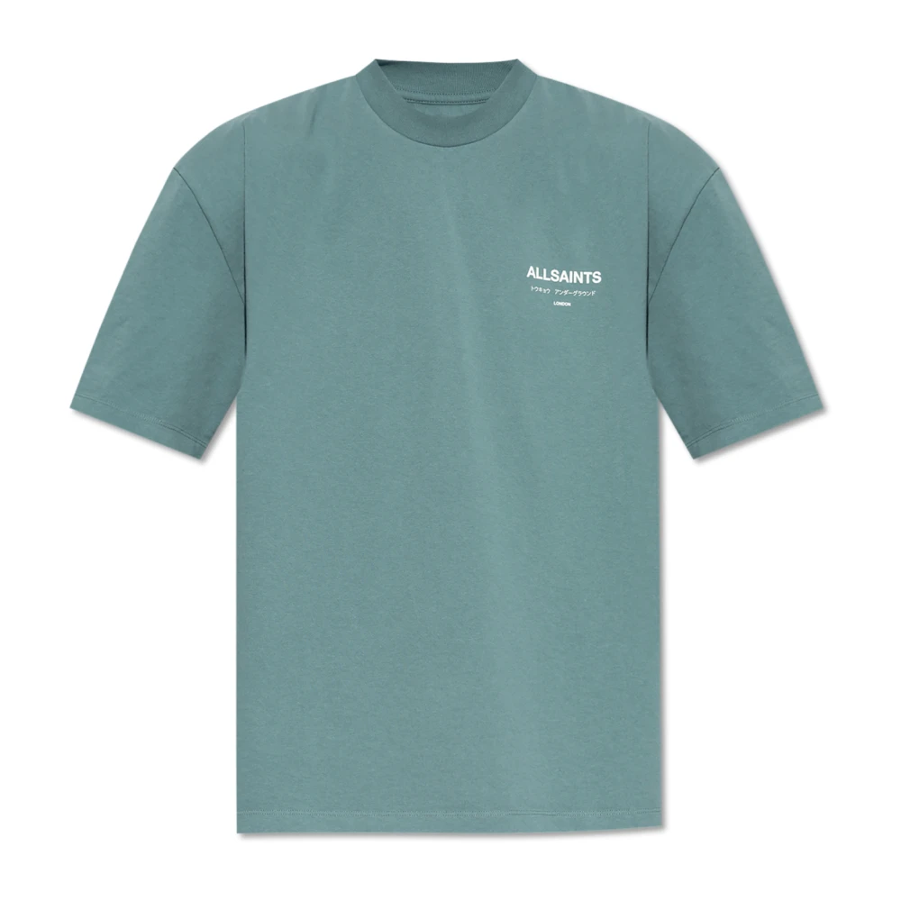 AllSaints Underground Oversized T-shirt Green Heren