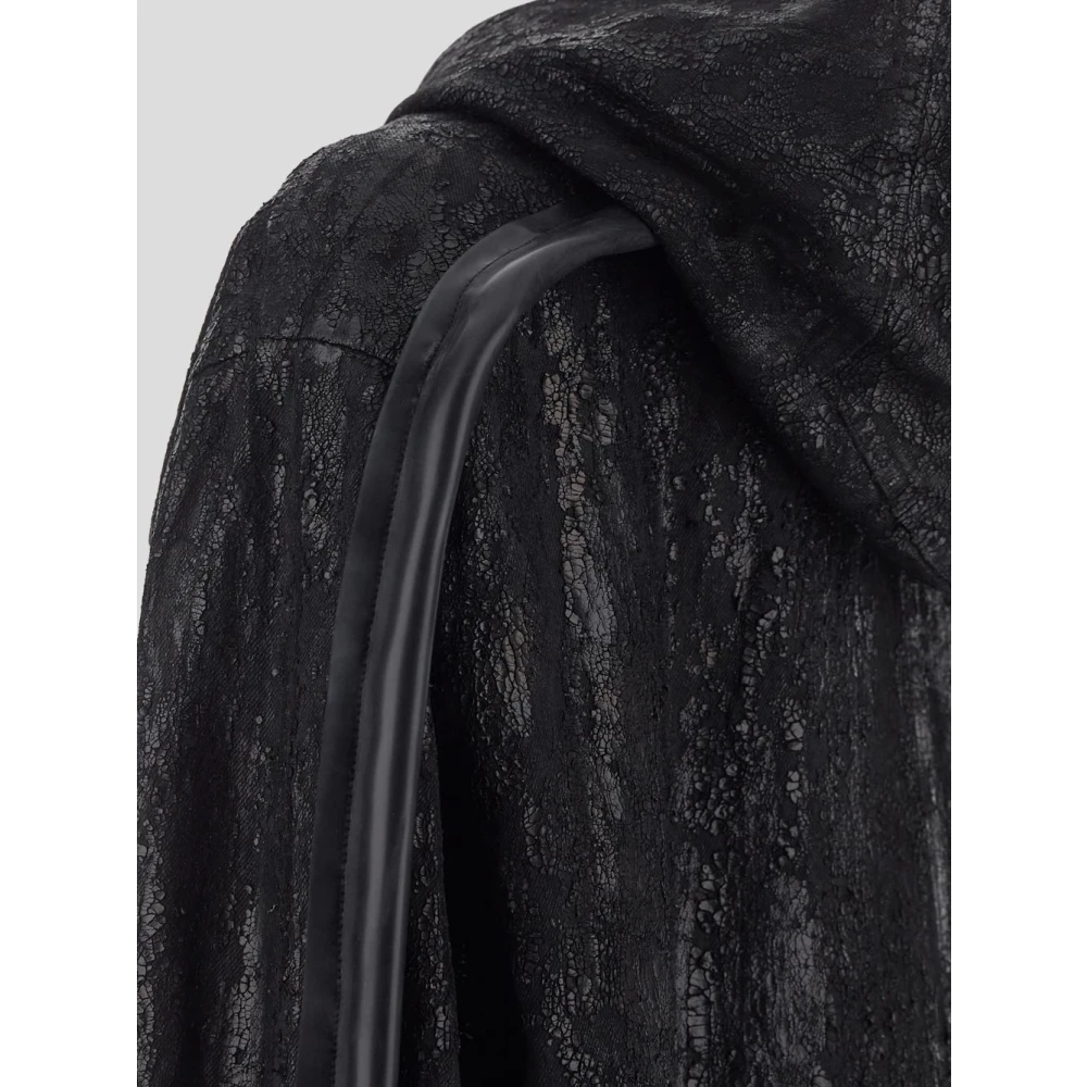Rick Owens Cotton Tour Hoodie Jacket Black Heren