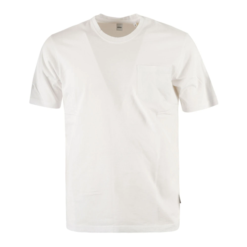 Aspesi Witte Tshirt 01072 White Heren