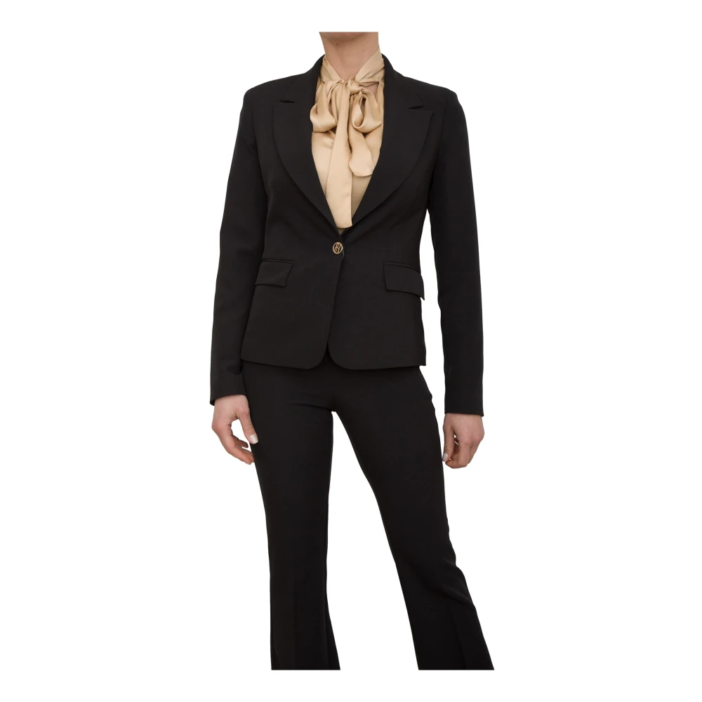 Fracomina Women's Black Tailor Jacket - Blazers - Xl - Jackets