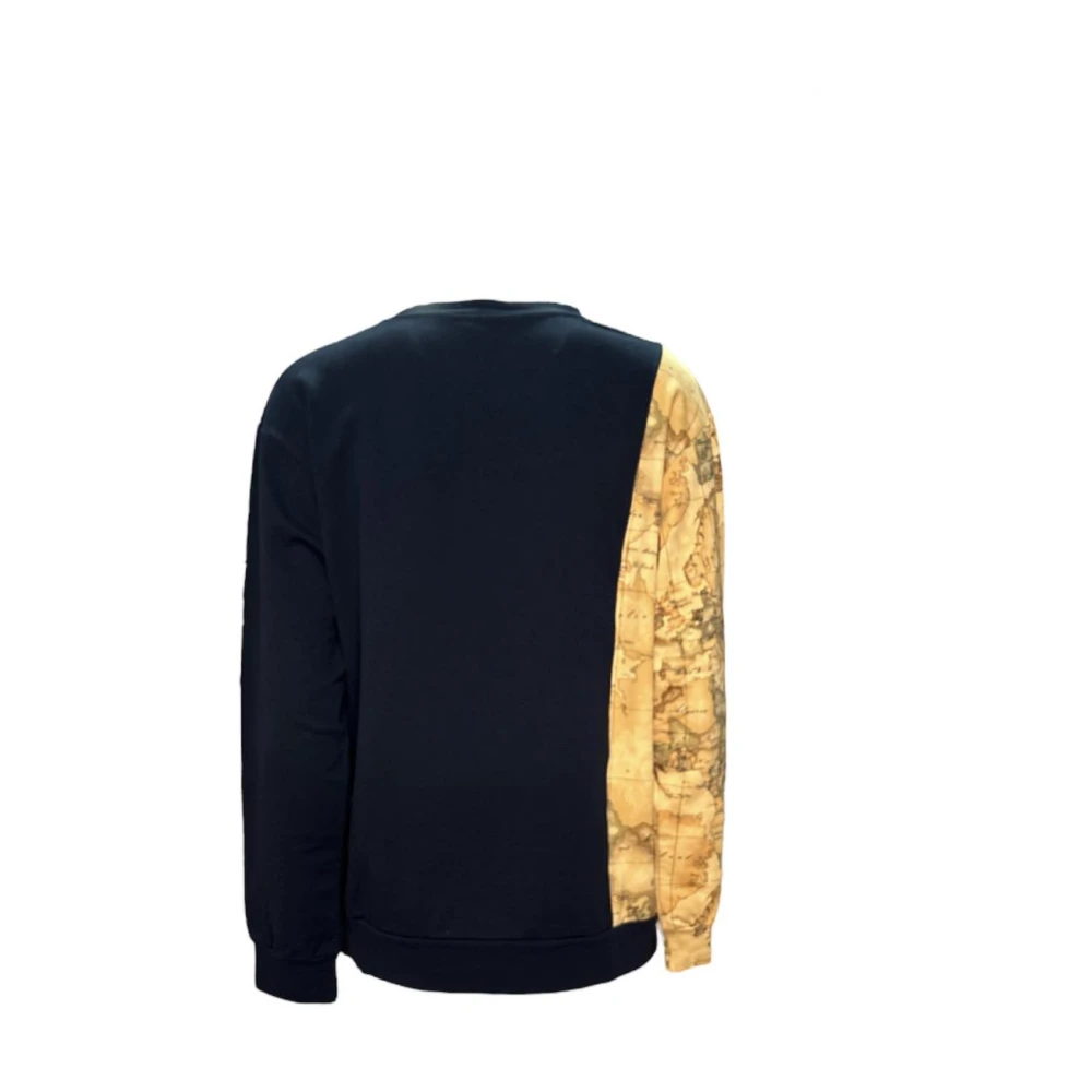 Alviero Martini 1a Classe Geo Classic Side Print Sweatshirt Blue Dames