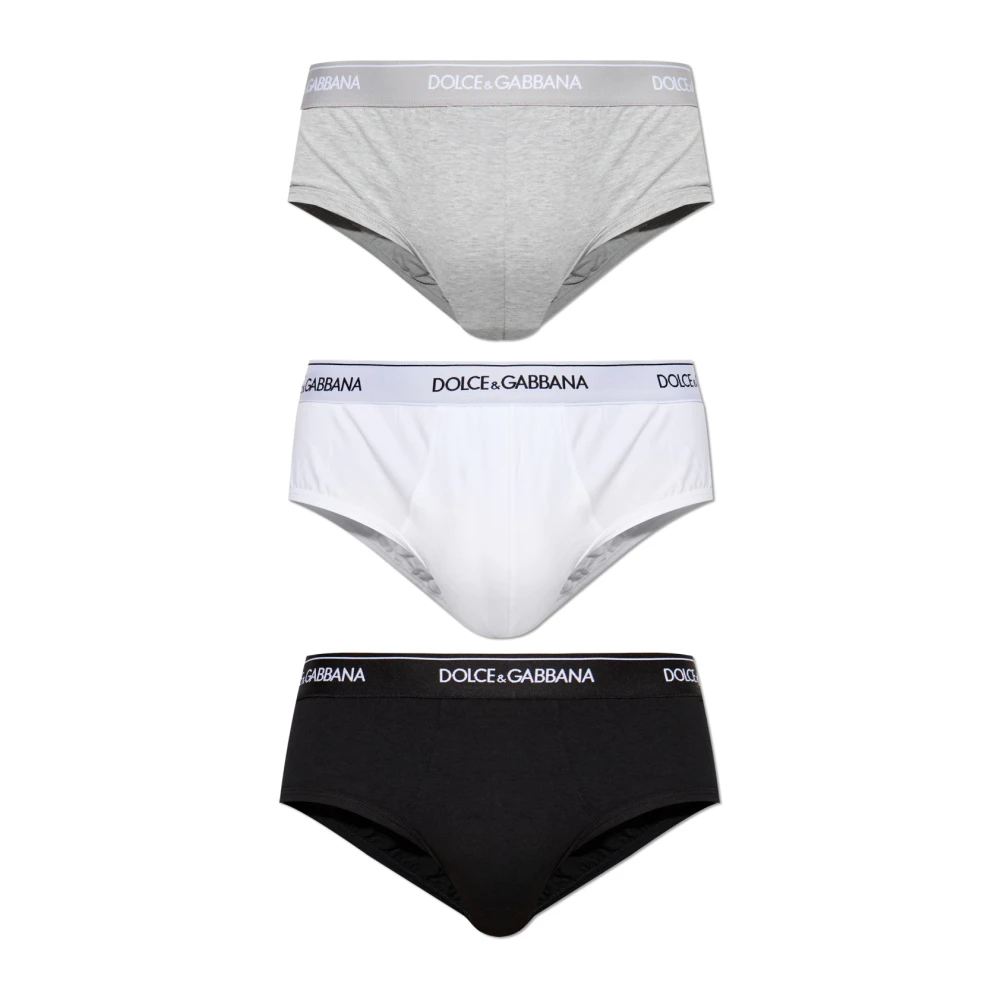 Dolce & Gabbana Mannelijk Multicolor Ondergoed Heren, Veelkleurig, S, Katoen, Driepak Van Slips