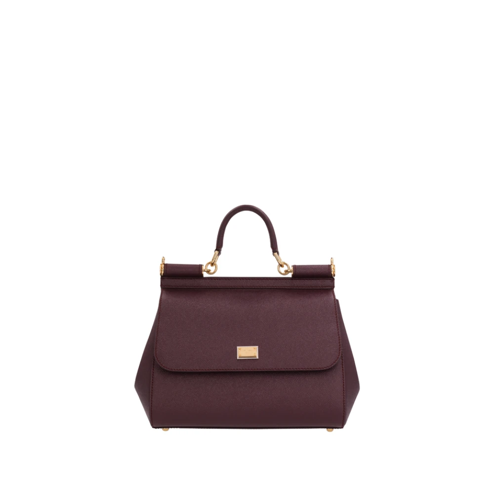 Dolce & Gabbana Vrouw Rood Tassen Dames, One Size, Leer, Sicily Handtas