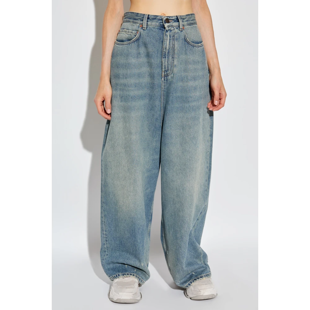 Balenciaga Drop-crotch broek Blue Dames