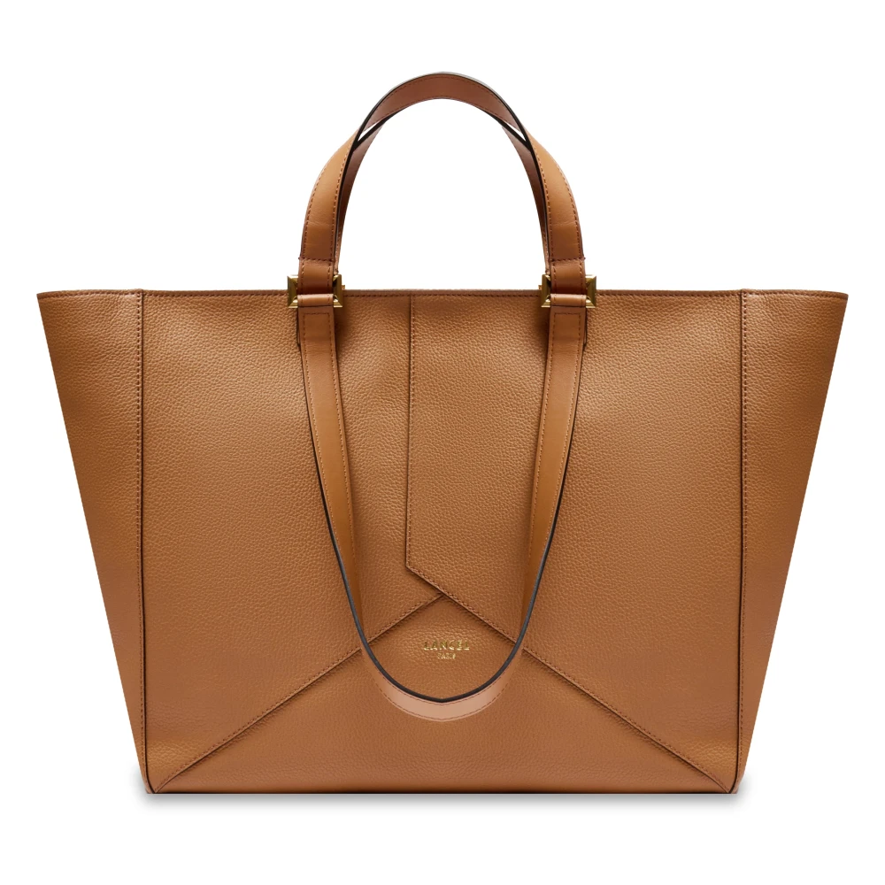 Lancel Women's Brown Shopping Bags, One Size, M Zip Tote Bag Double Carry