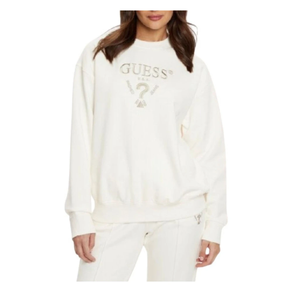 Guess Roberta Sweatshirt met decoratieve logoprint White Dames