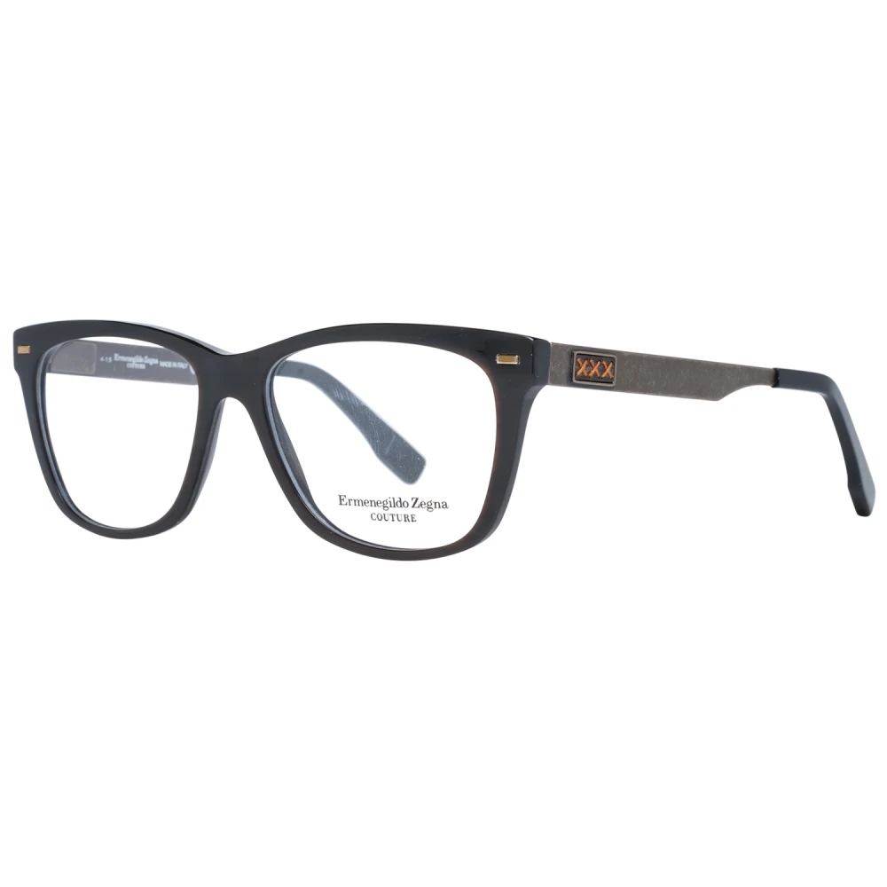 Ermenegildo Zegna Bruine Hoorn Rechthoekige Optische Brillen voor Mannen Brown Heren