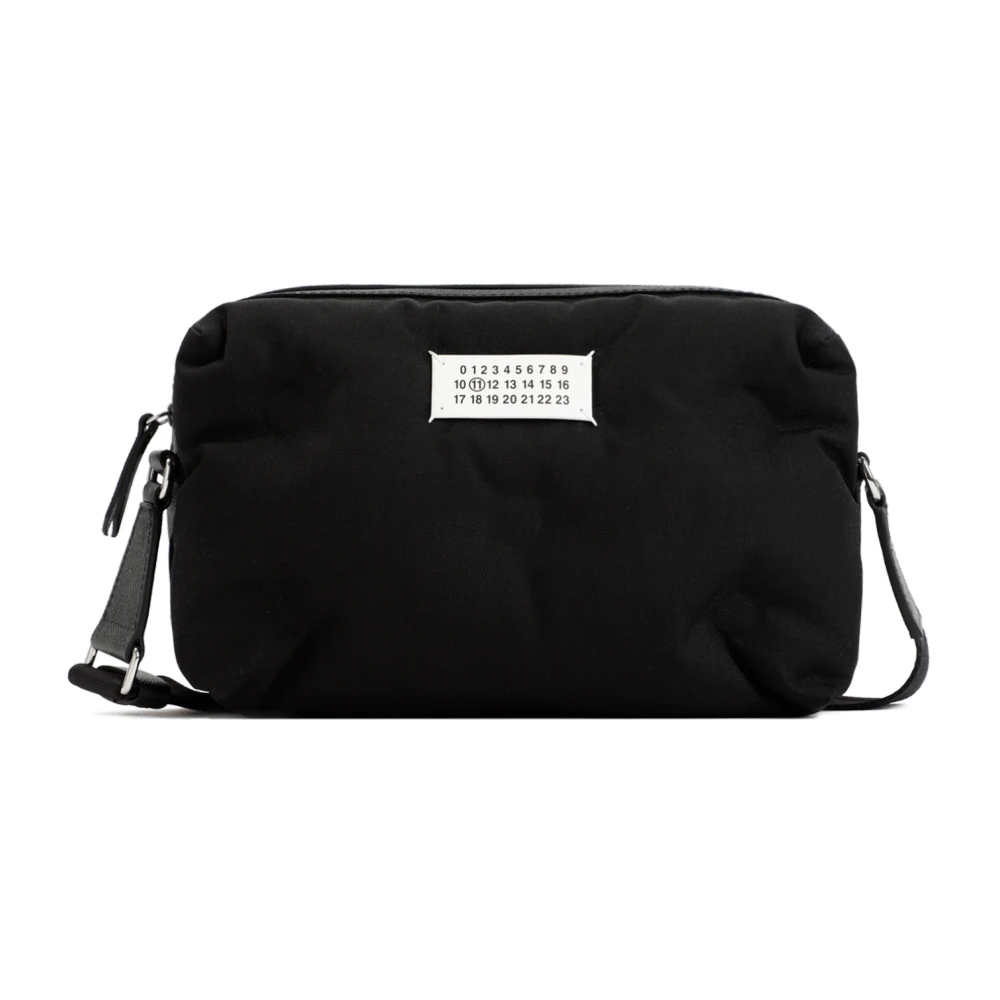 Maison Margiela Svart Crossbody Väska med Dragkedja Black, Herr