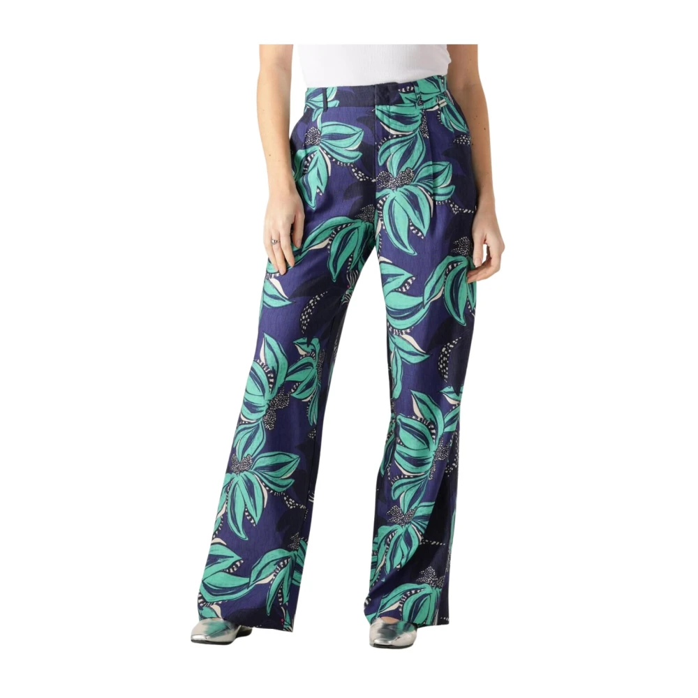 Pom Amsterdam Groene Delicatesse Broek Elegante Stijl Multicolor Dames