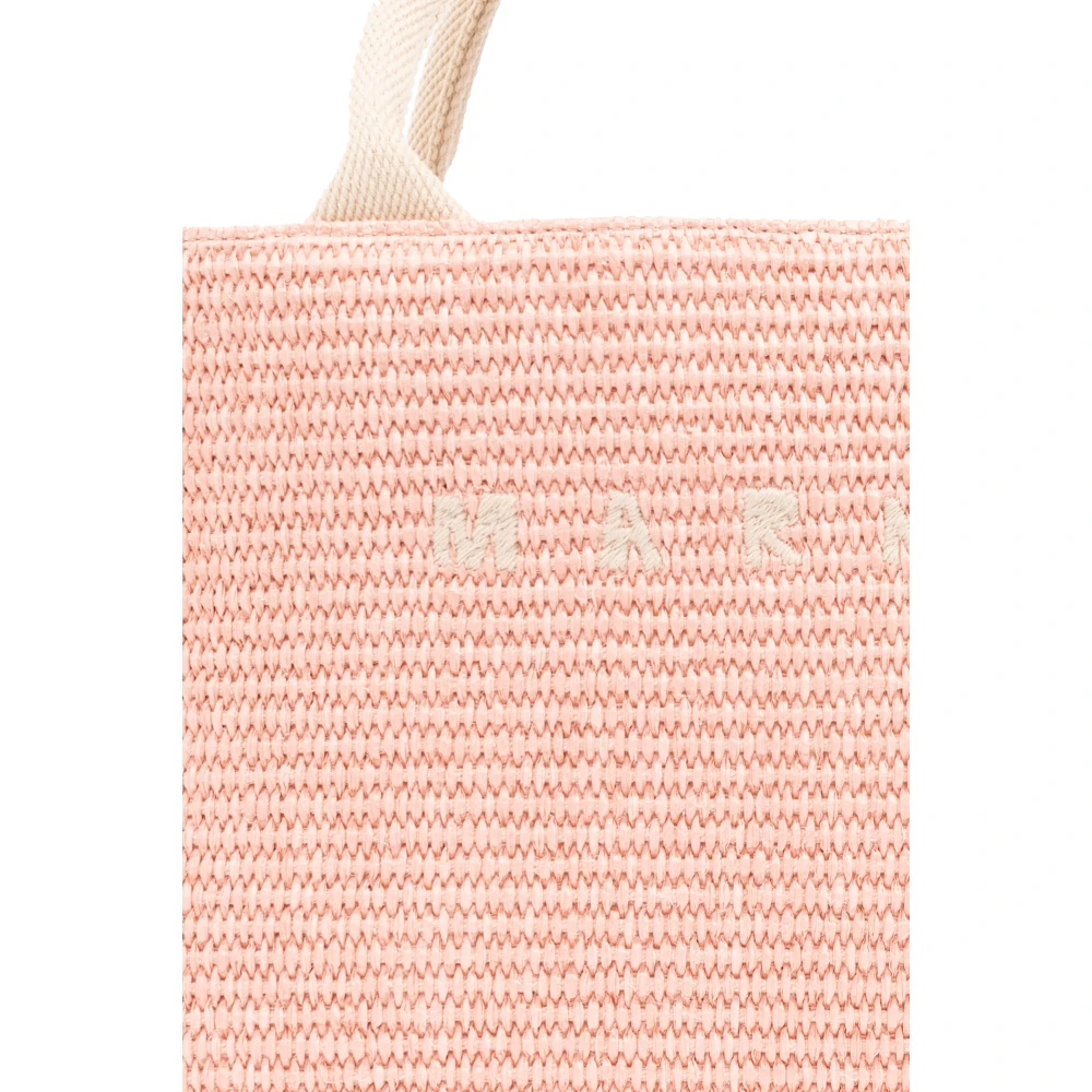 Marni Shopper tas met logo Pink Dames
