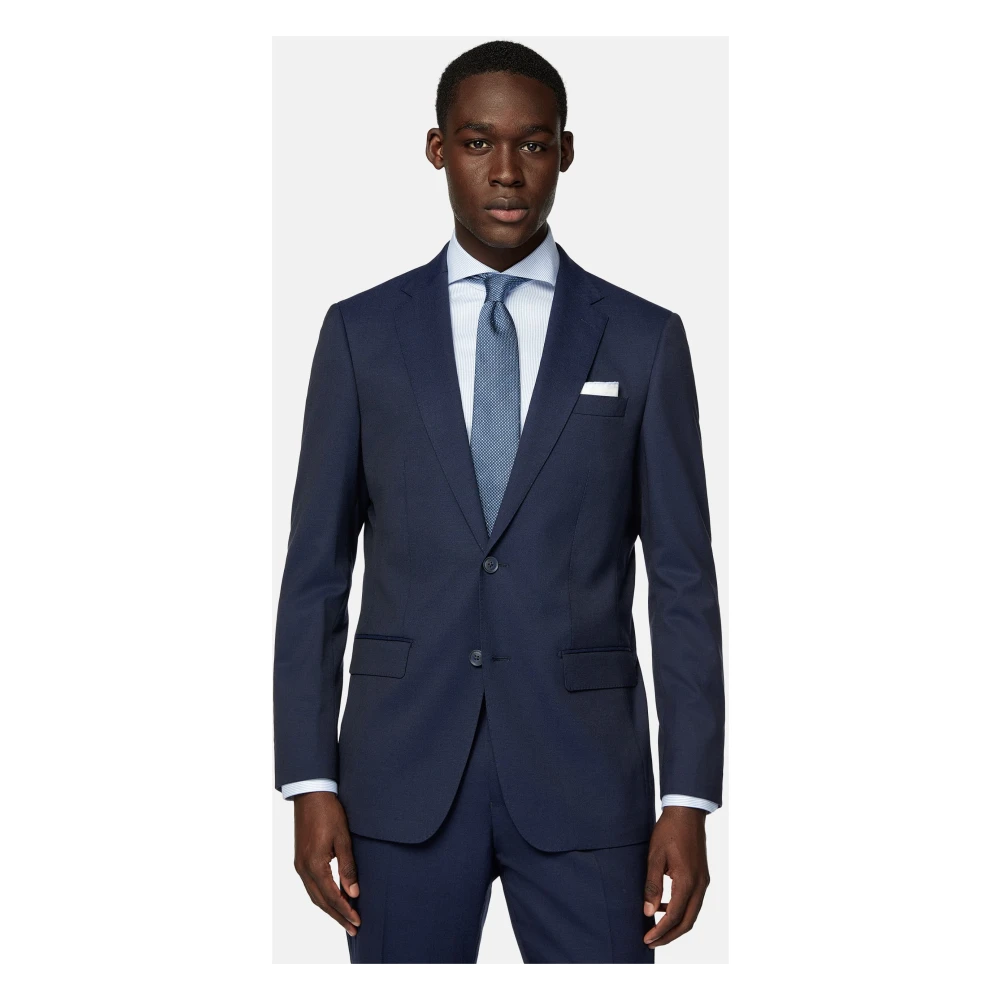 Boggi Milano Wol Stretch Pak Anversa Blue Heren