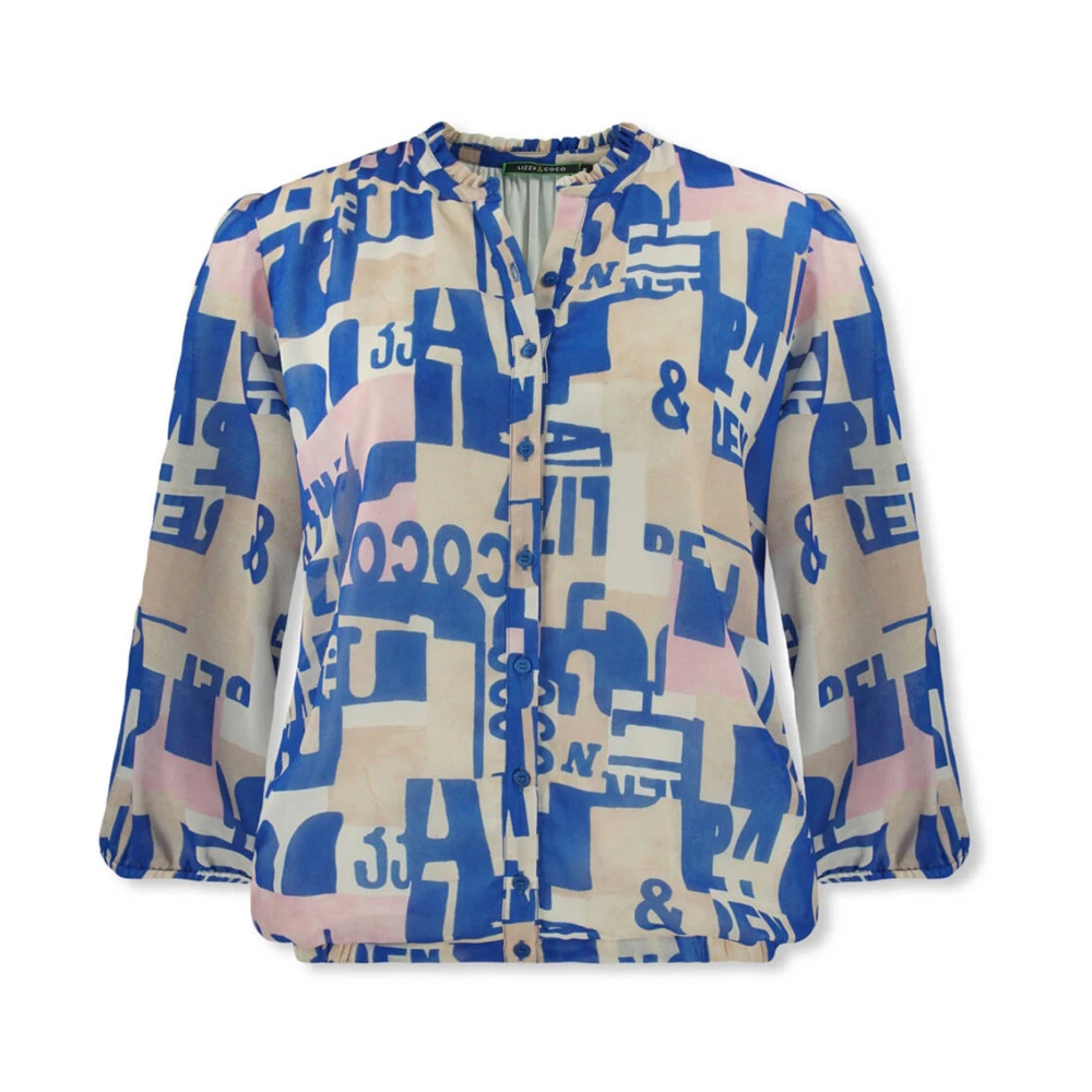 Lizzy & Coco Lange mouw blouse Sonnie Blue Dames