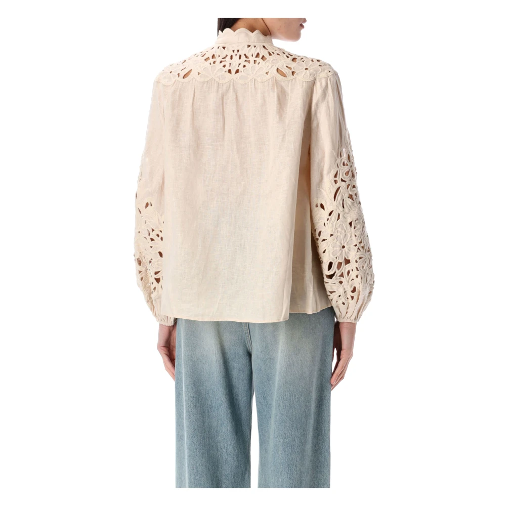 Zimmermann Geborduurde Blouse White Dames