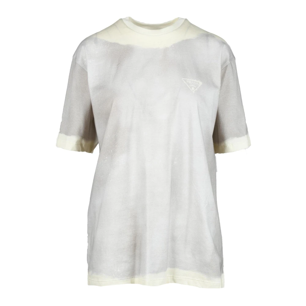 Prada Katoenen T-shirt Beige Dames