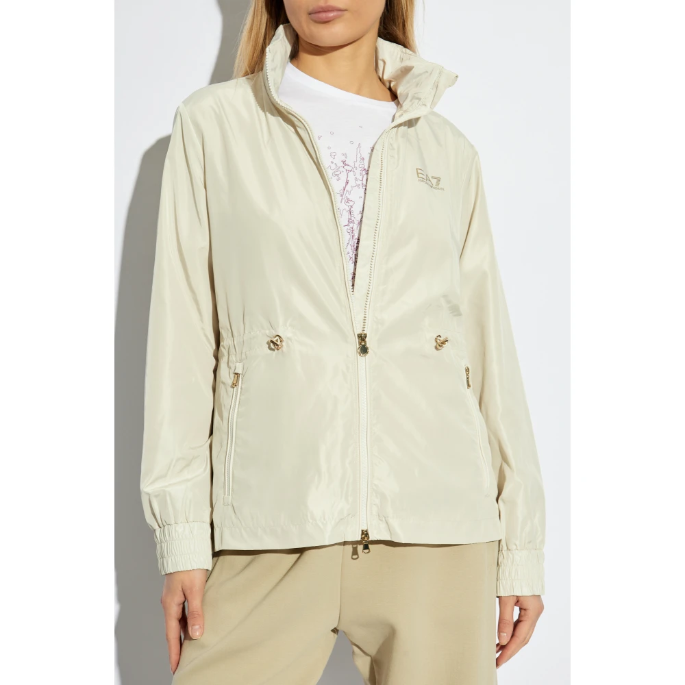 Emporio Armani EA7 Capuchonjack Beige Dames