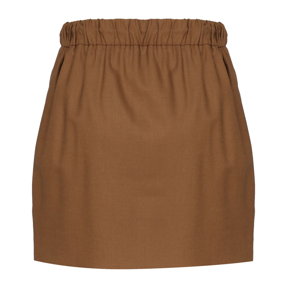 Max Mara Bruine Wollen Rok Boven-de-knie Brown Dames