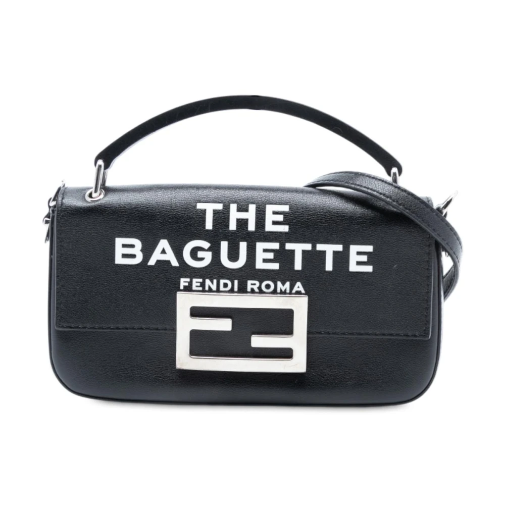 Fendi Vintage Women's Black Vintage Handbags, One Size, Pre-Owned Baguette Shoulder Bag