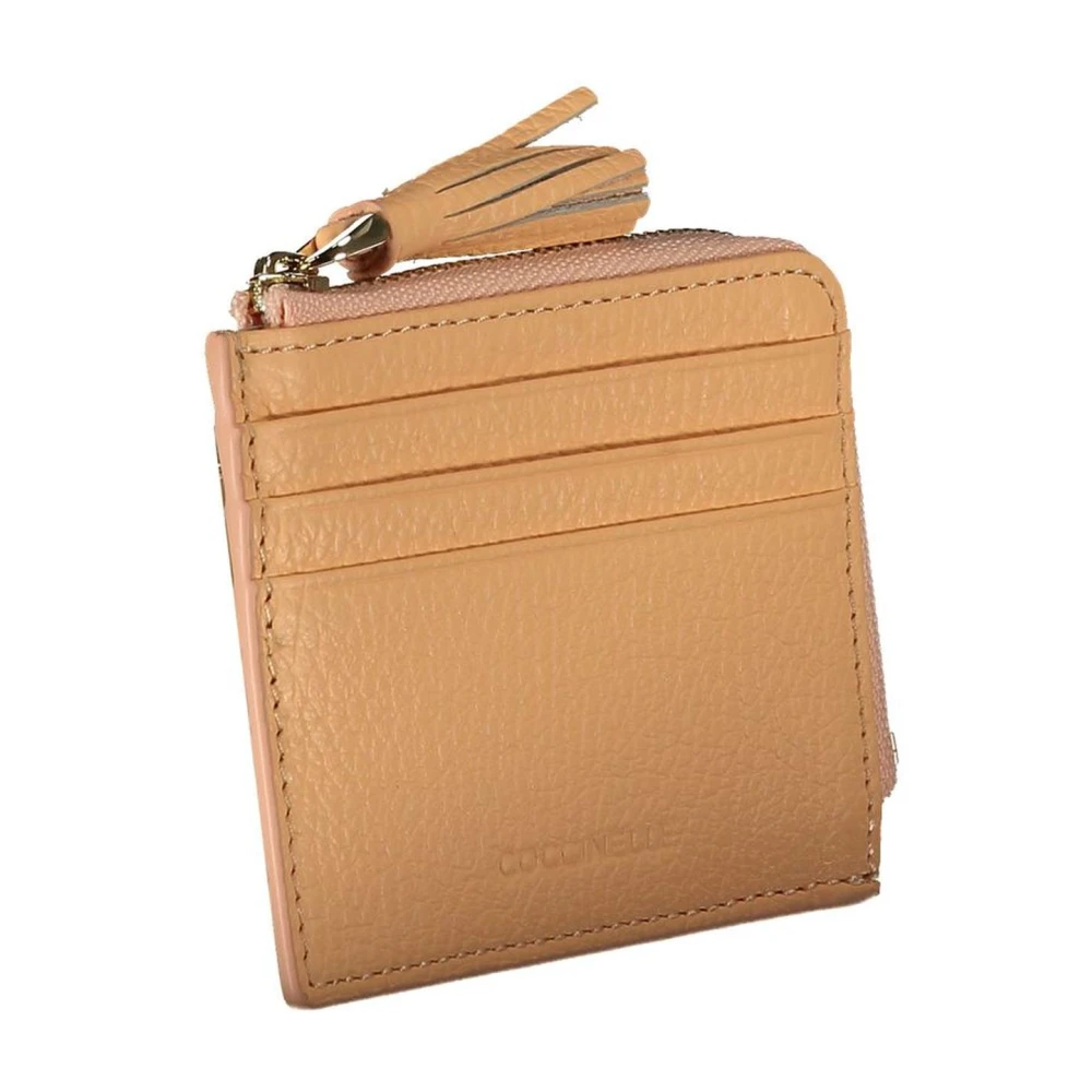 Coccinelle Luxe Leren Kaarthouder Portemonnee Orange Dames