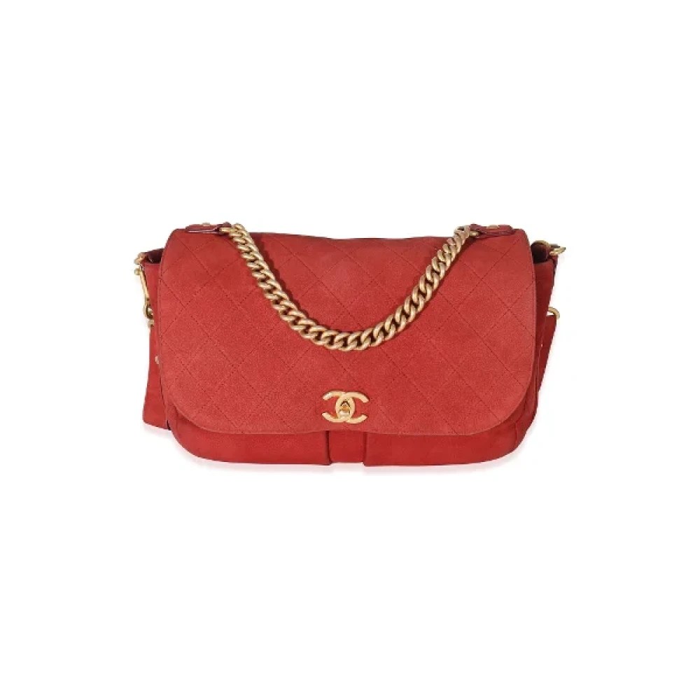 Chanel Vintage Pre-owned Suede crossbody-bags Red Dames