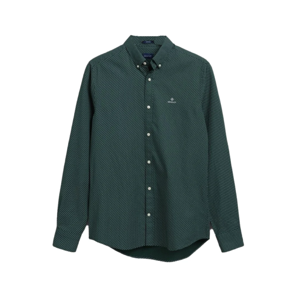Gant Overhemd met reguliere pasvorm Green Heren