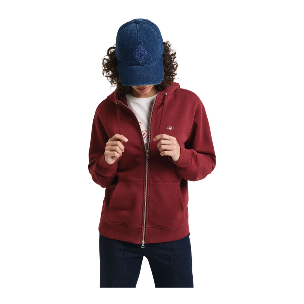 Gant Ritshoodie Shield Red Heren