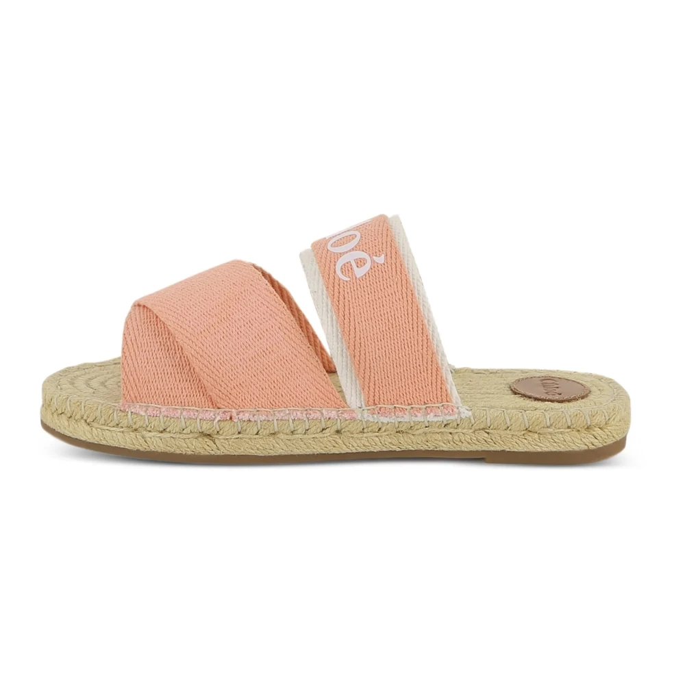 Chloé Girls Pink Logo Espadrille Sandal - Kids Sandals - 37 Eu - Kids
