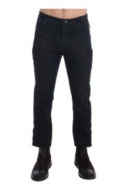 Blue Cotton Slim Pants Denim Jeans