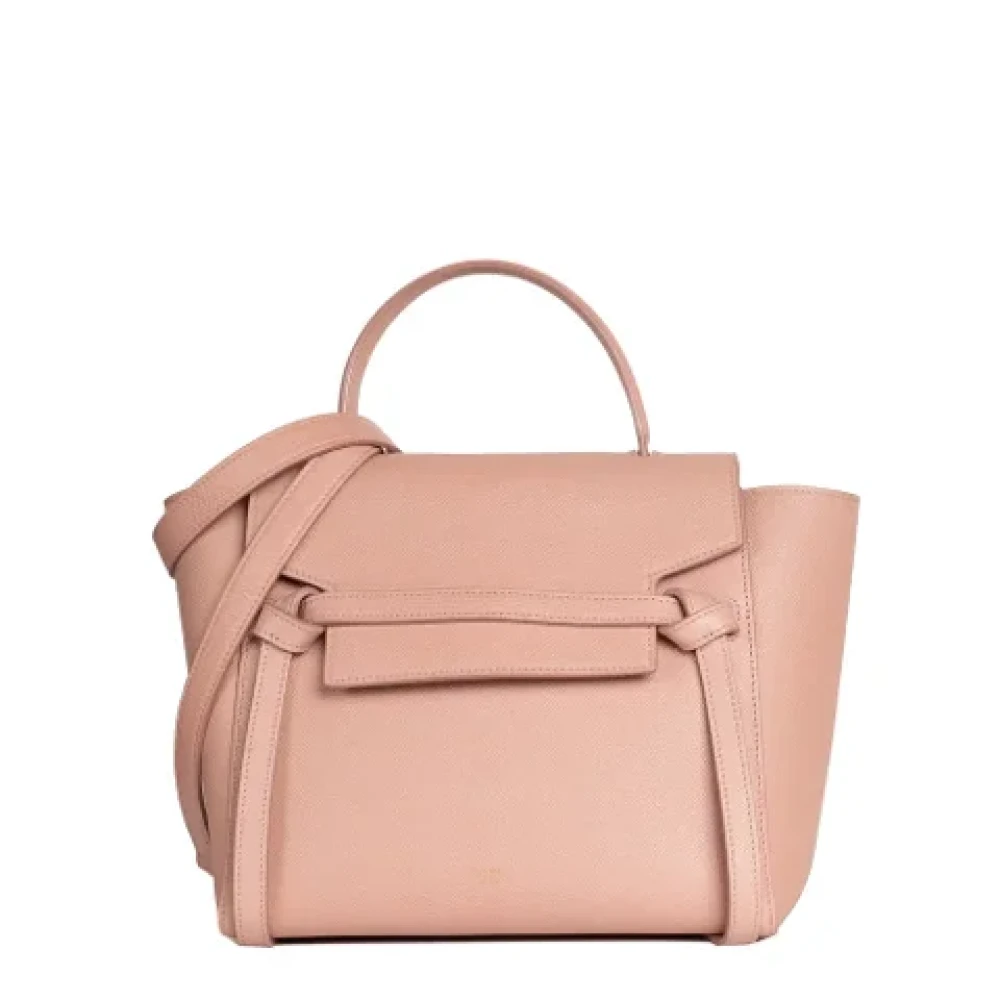 Celine Vintage Pre-owned Leather celine-bags Pink Dames