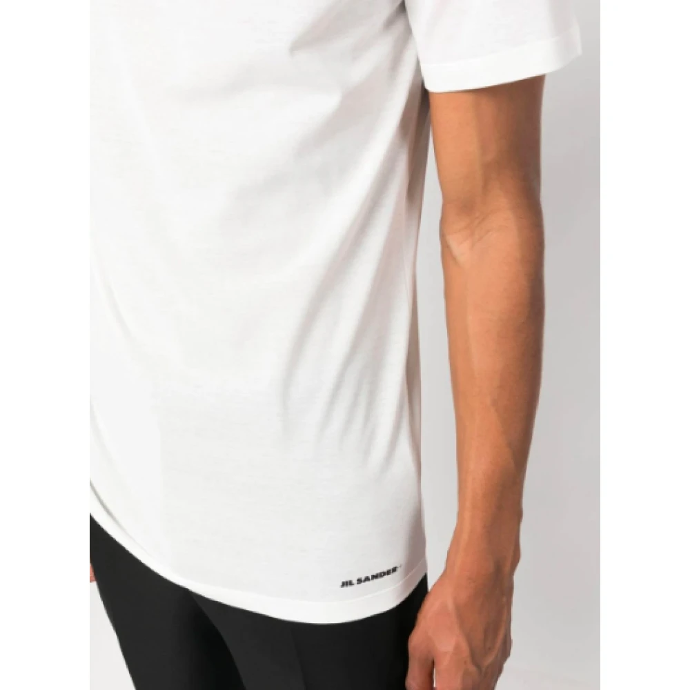 Jil Sander Witte Korte Mouw T-shirt White Heren