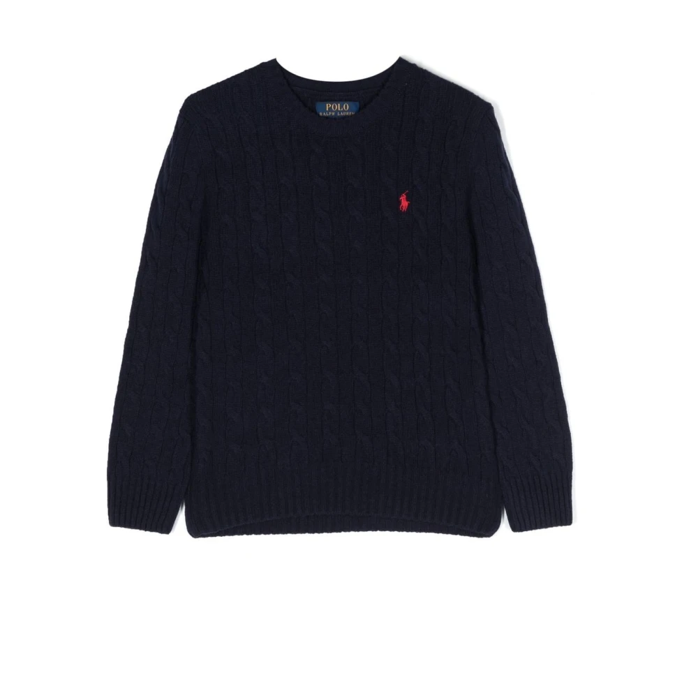 Polo Ralph Lauren Unisex Kids Blue Kids Knitwear, 5 Y, Polo Logo Jumper
