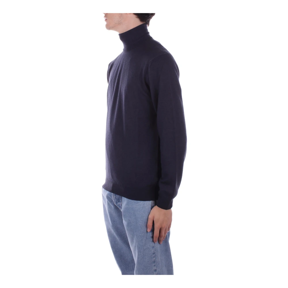 Woolrich Blauwe Coltrui Logo Zijkant Blue Heren