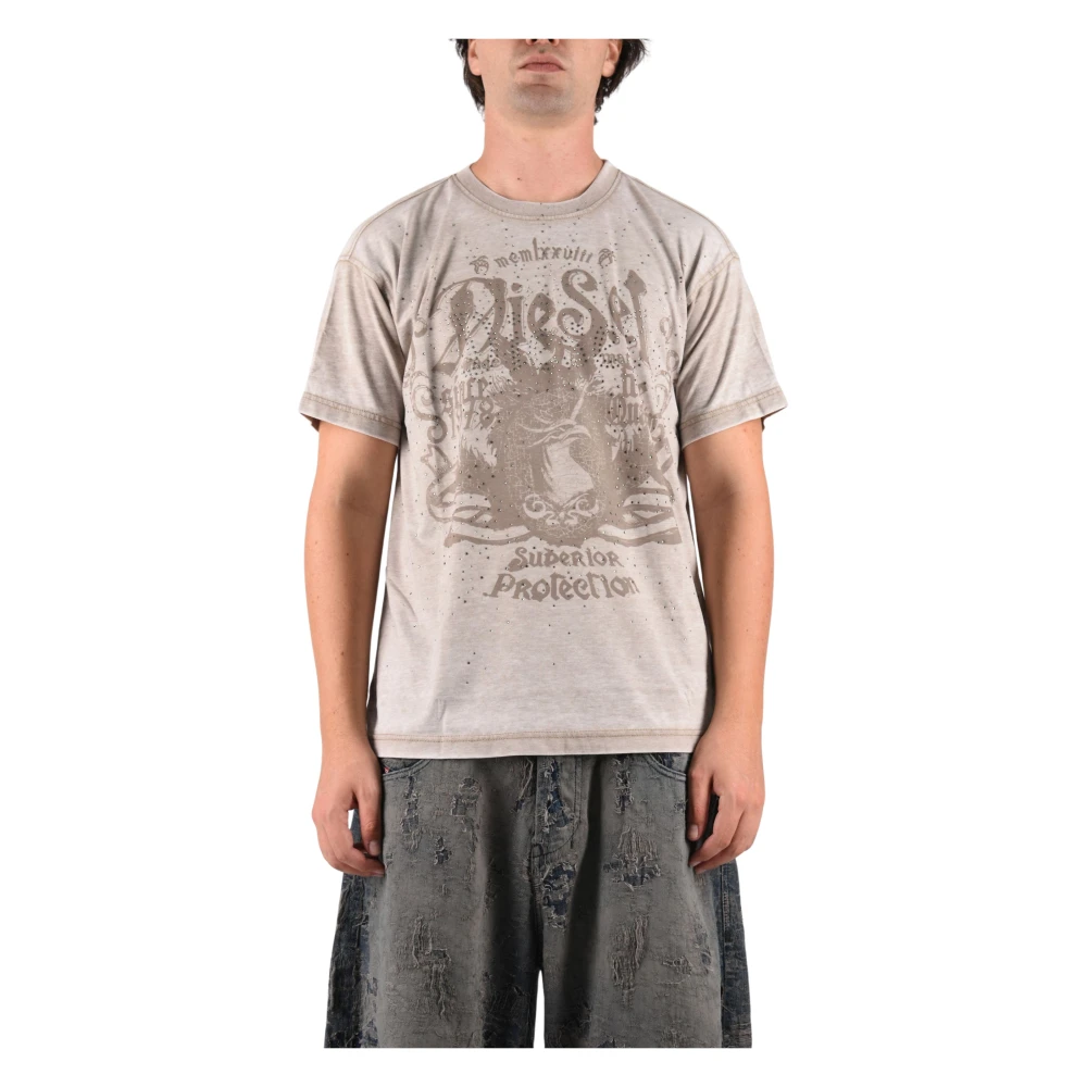 Diesel Uomo Beige Top, M, New,