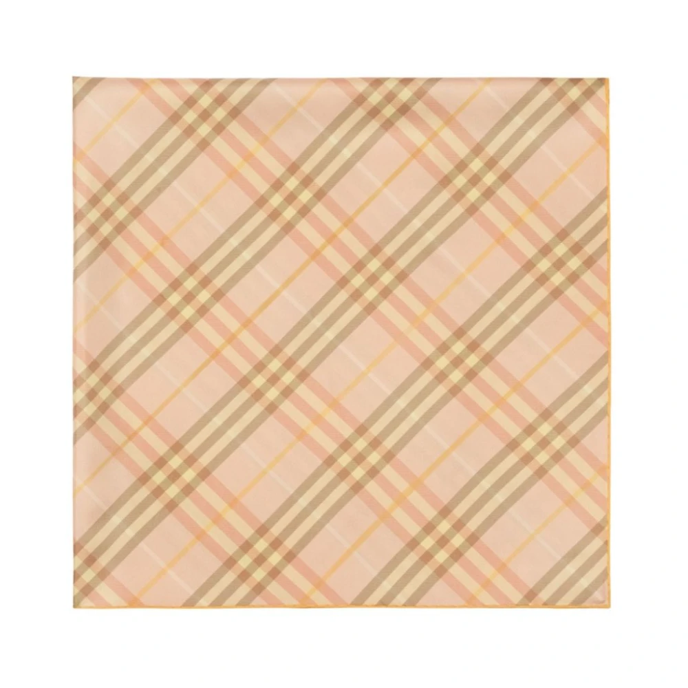Burberry Zijden Twill Ruitpatroon Sjaal Multicolor Dames
