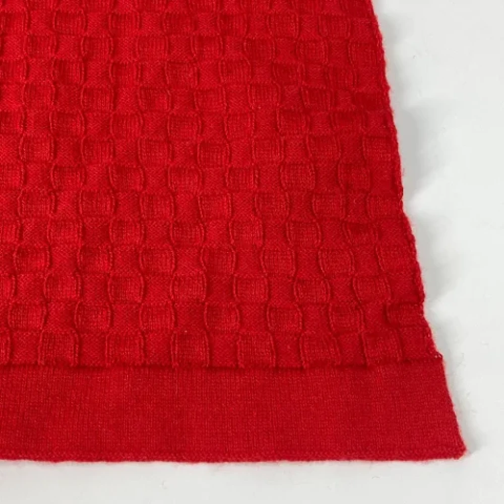 Louis Vuitton Vintage Pre-owned Cotton scarves Red Dames