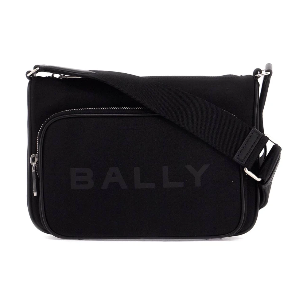 Bally Nylon Schoudertas met Verstelbare Band Black Heren