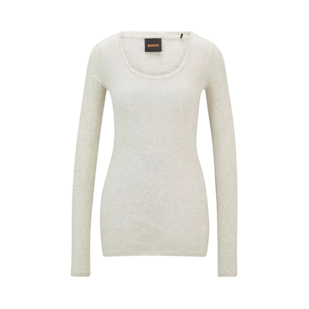 Hugo Boss Stijlvol T-shirt voor mannen Beige Dames