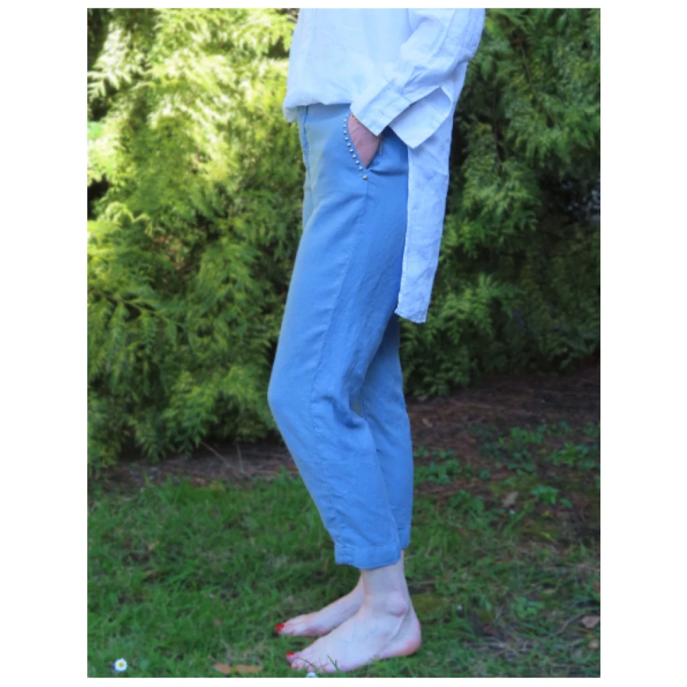 Mason's Casual Fit Linda 7 8 Broek Blue Dames