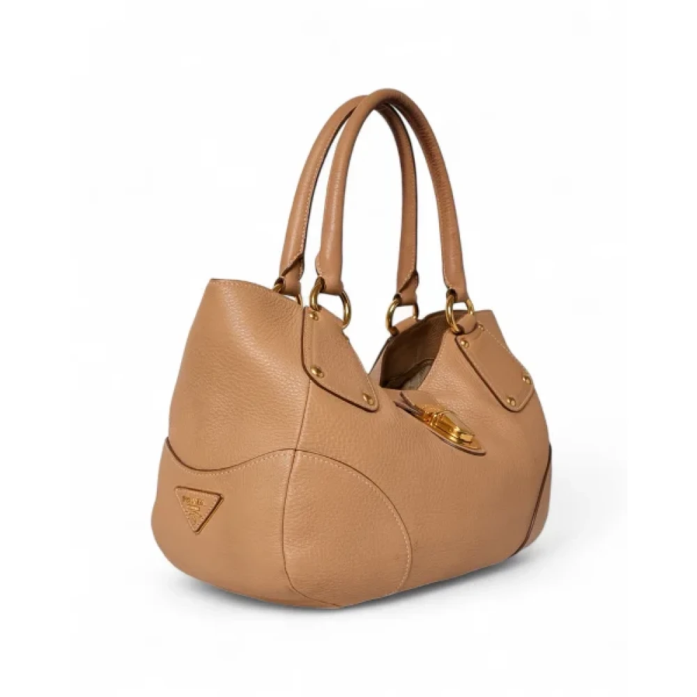 Prada Vintage Pre-owned Leather prada-bags Brown Dames