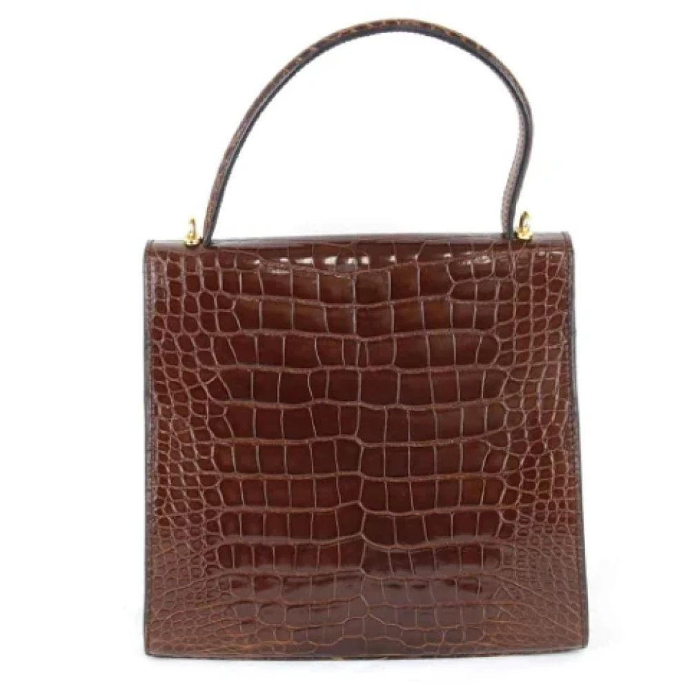 Celine Vintage Pre-owned Leather celine-bags Brown Dames