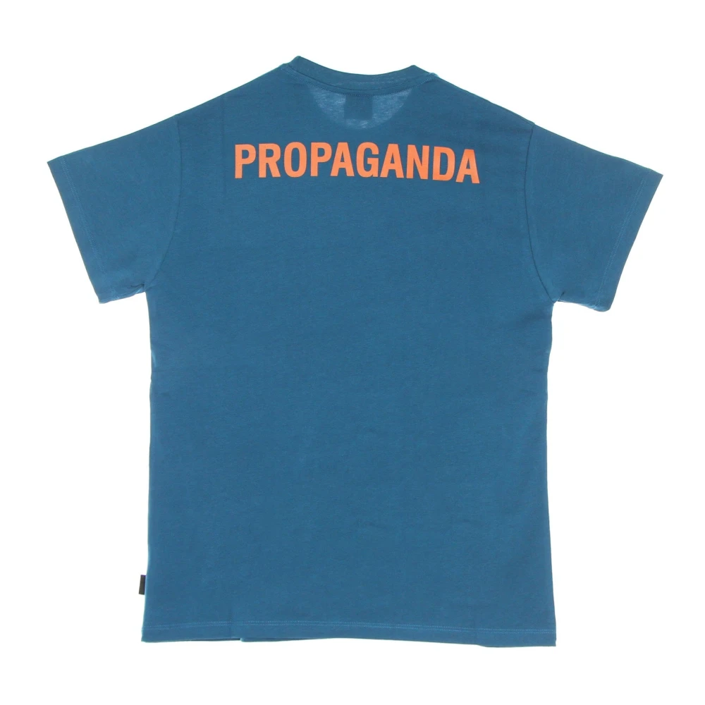 Propaganda Logo Tee Petrol Korte Mouw T-shirt Blue Heren
