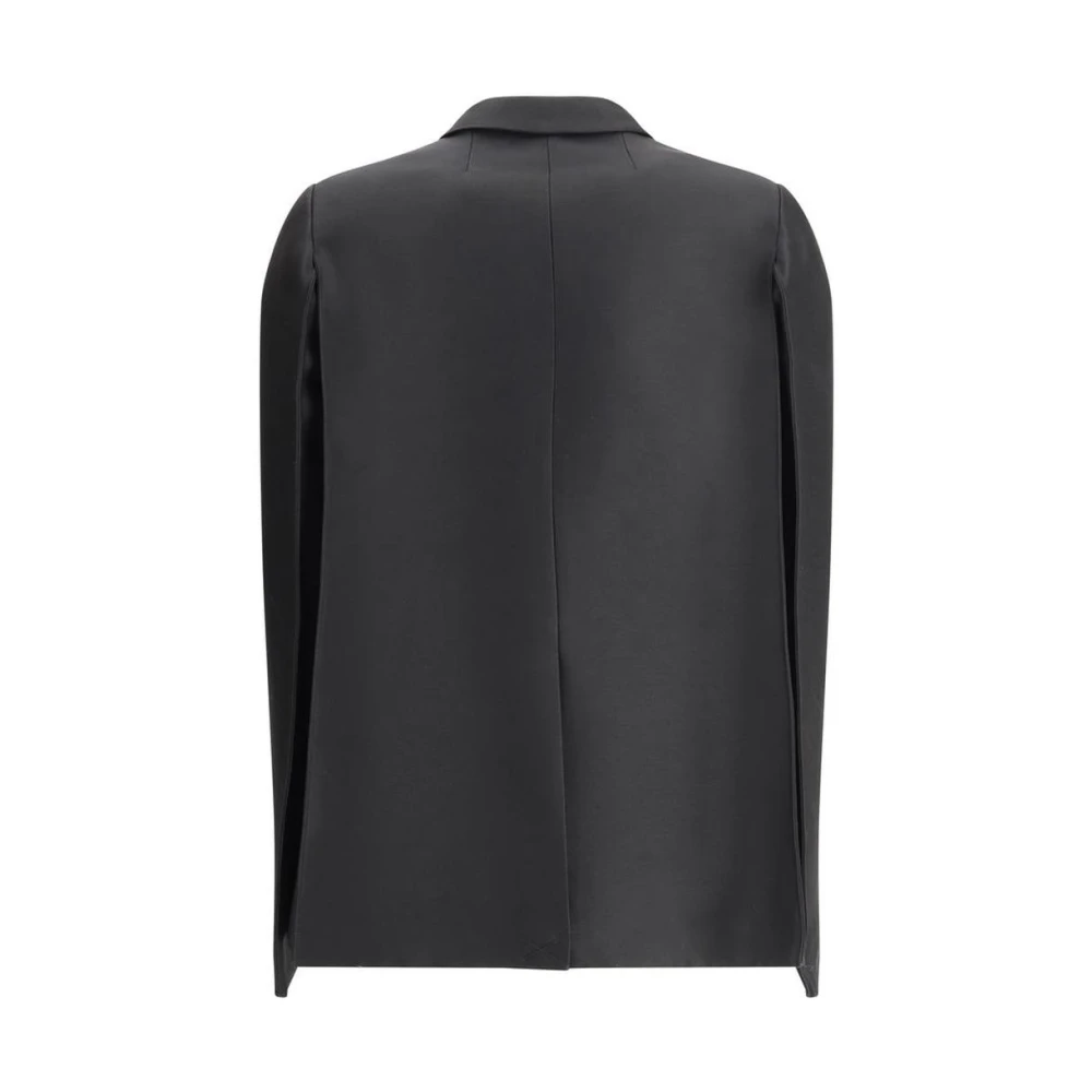 Khaite Elegante Wollen Cape Blazer Black Dames