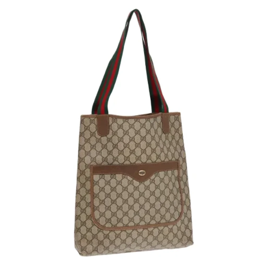 Gucci Vintage Pre-owned Leather totes Beige Dames
