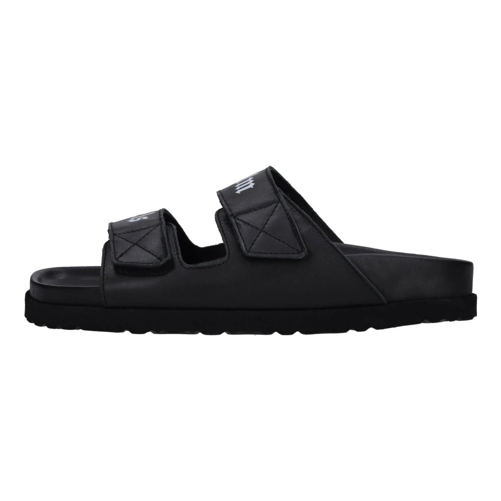 Palm Angels Vrouw Zwart Schoenen Dames, 37 Eu, Leer, Mules Van Leer